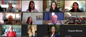 A screenshot of a Zoom meeting with 12 participants, including Dr. Anna Mierzwa, the 2022 Dr. Marnie Hinton award recipient.